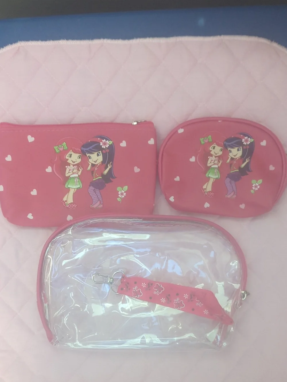Travel Pouch Set with Cute Character Print